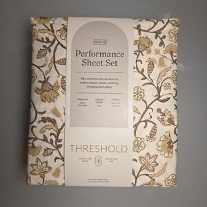 Twin/Twin XL 400 Thread Count Performance Sheet Set Cool Floral - Threshold‎ NEW